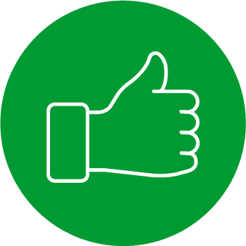 icono de un pulgar arriba